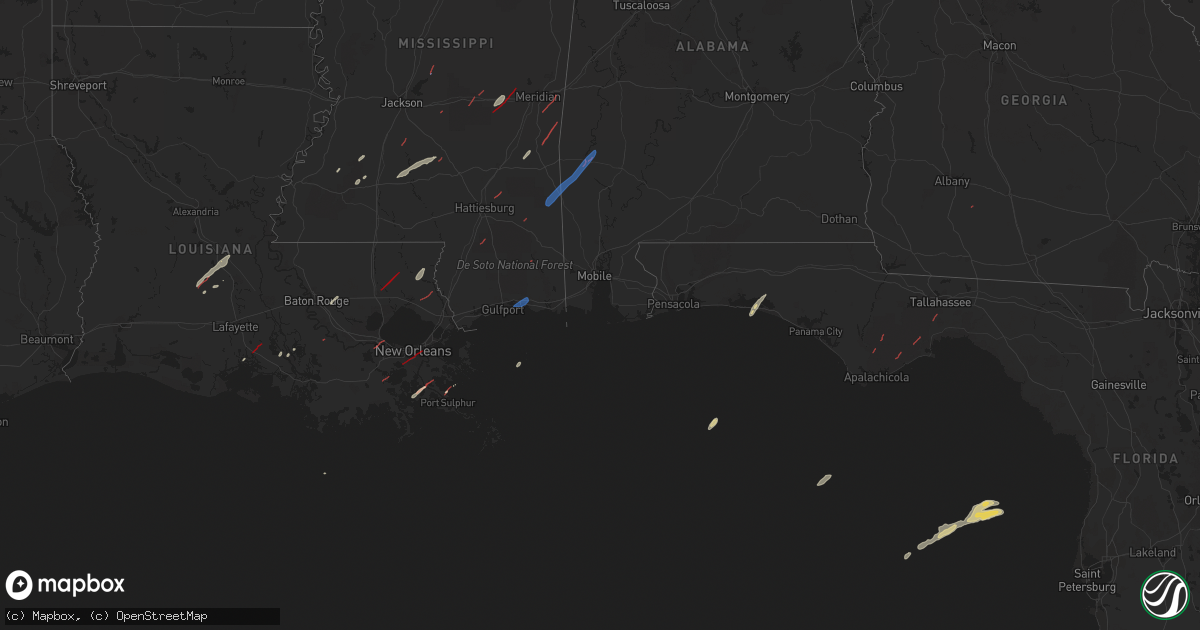 Hail map on December 14, 2022