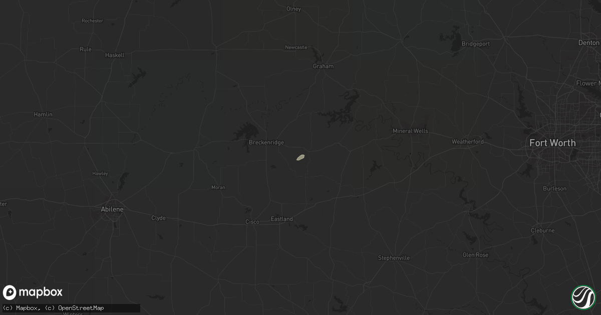 Hail map in Caddo, TX on December 15, 2011