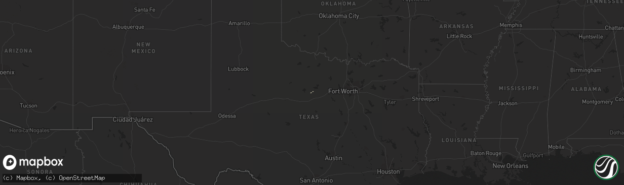 Hail map on December 15, 2011