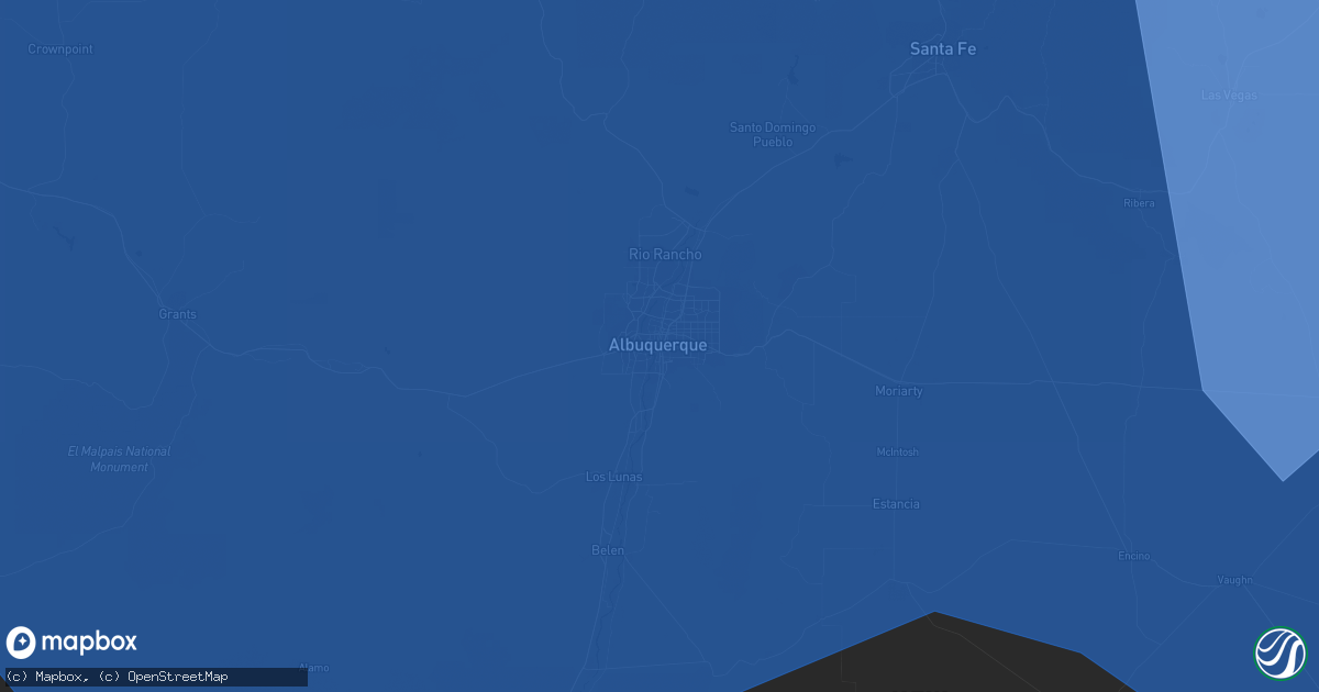 Hail map in Albuquerque, NM on December 15, 2021