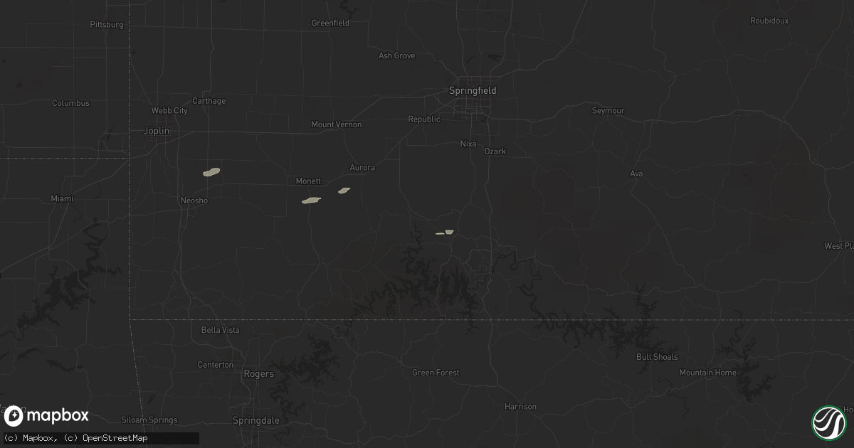 Hail map in Galena, MO on December 15, 2024