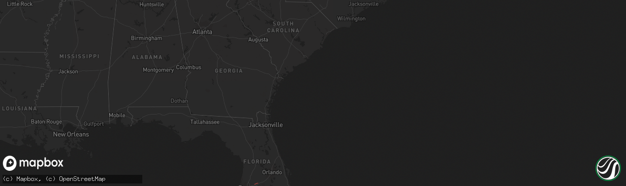 Hail map on December 16, 2020