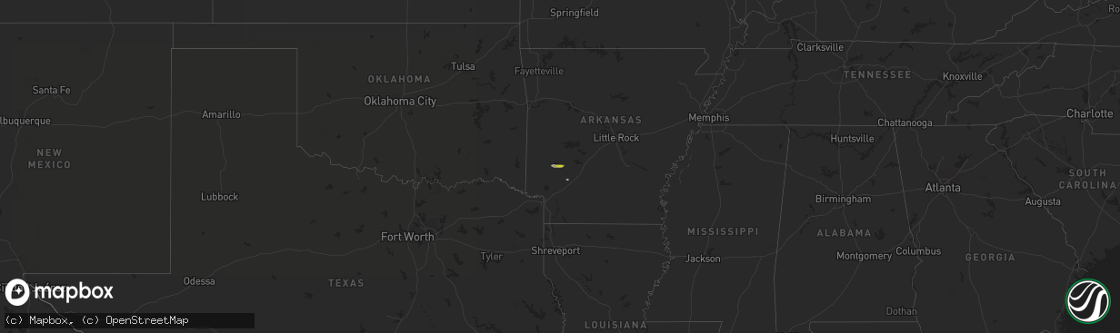Hail map on December 16, 2021
