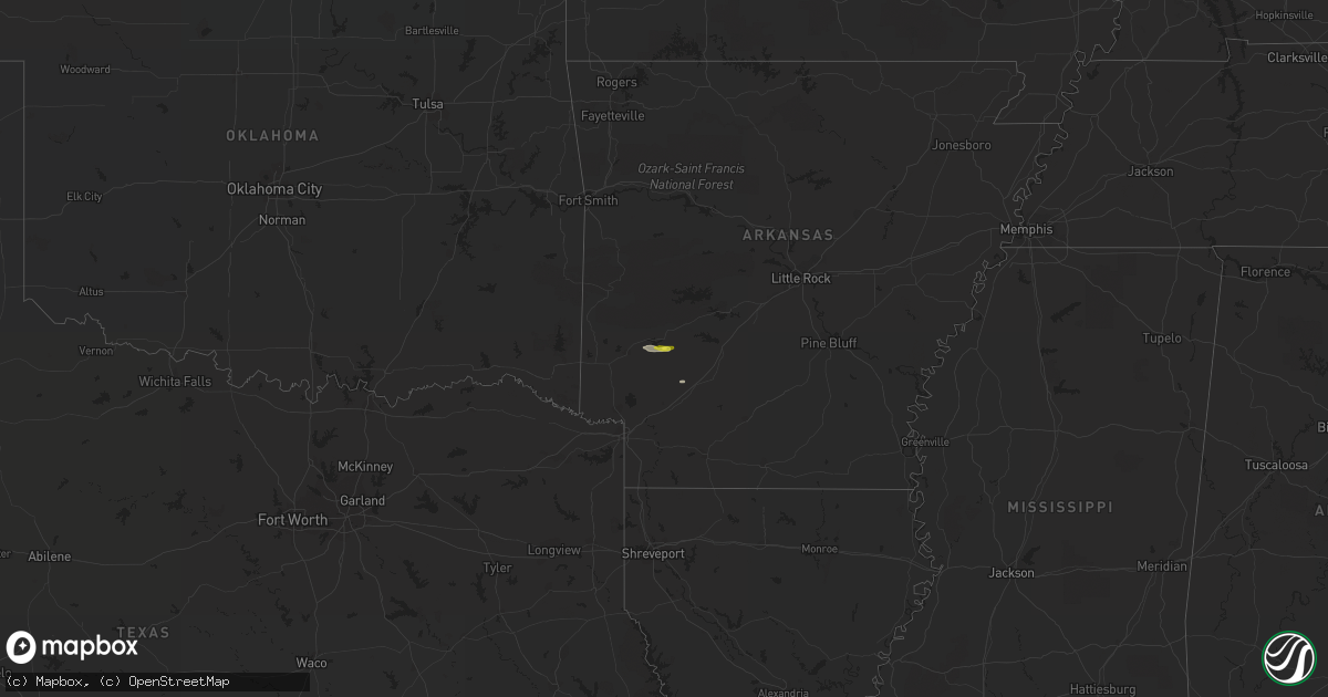 Hail map on December 16, 2021