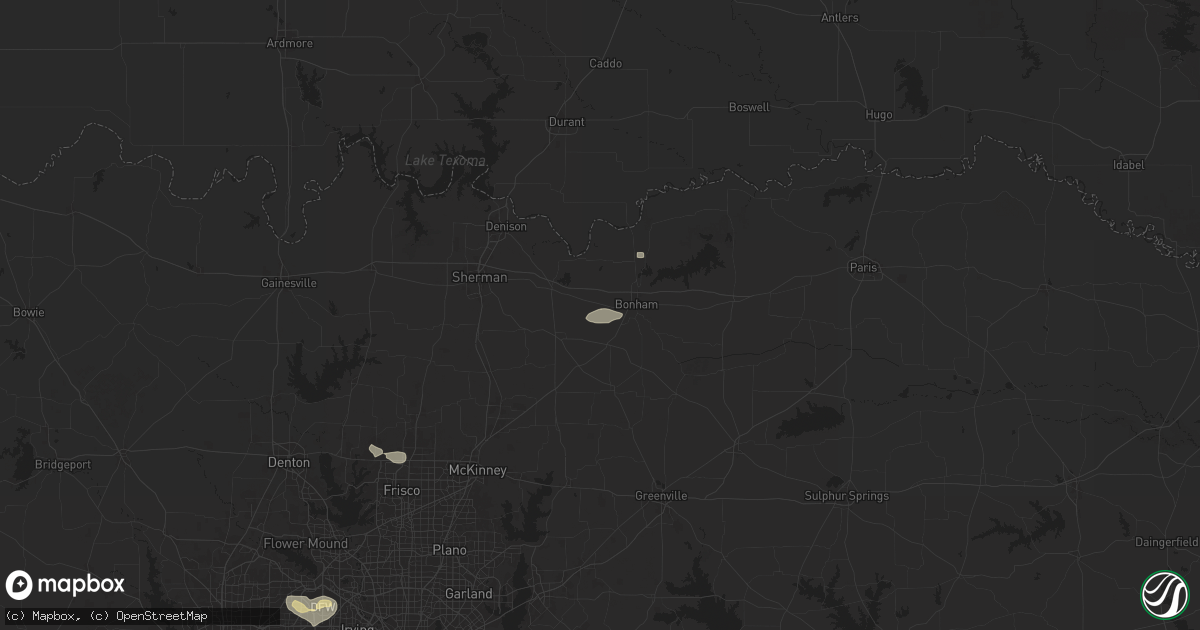 Hail map in Ector, TX on December 16, 2024