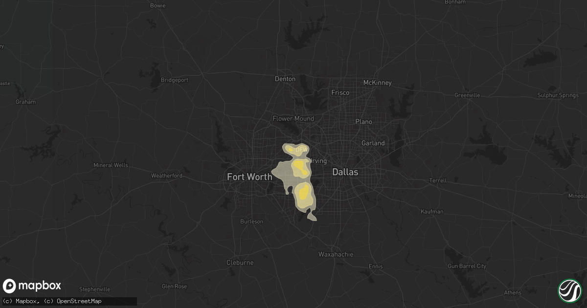 Hail map in Euless, TX on December 16, 2024