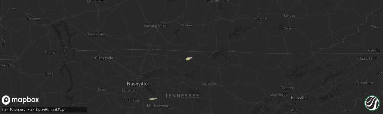 Hail map in Red Boiling Springs, TN on December 17, 2012