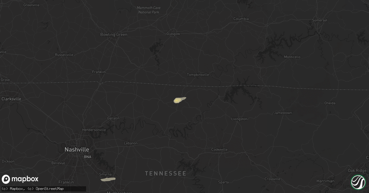 Hail map in Red Boiling Springs, TN on December 17, 2012