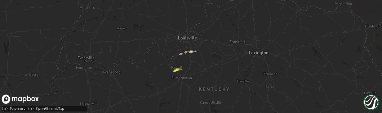 Hail map in Shepherdsville, KY on December 17, 2012