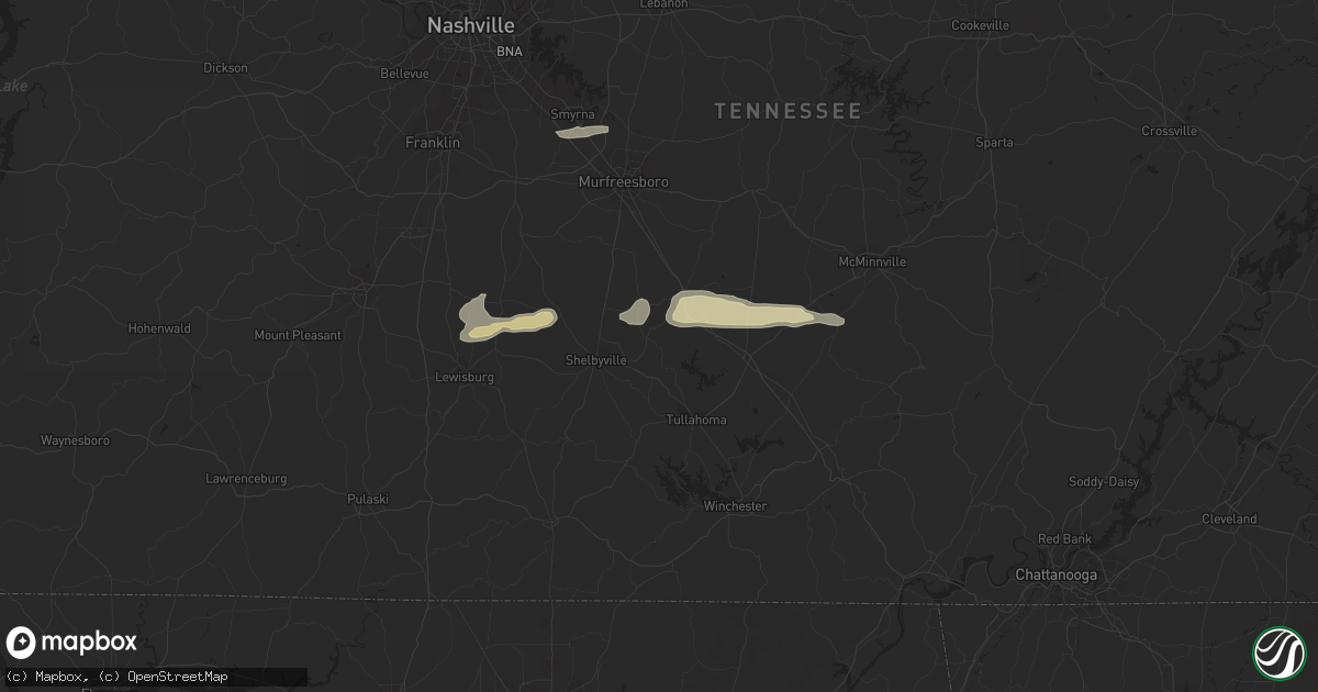 Hail map in Wartrace, TN on December 17, 2012