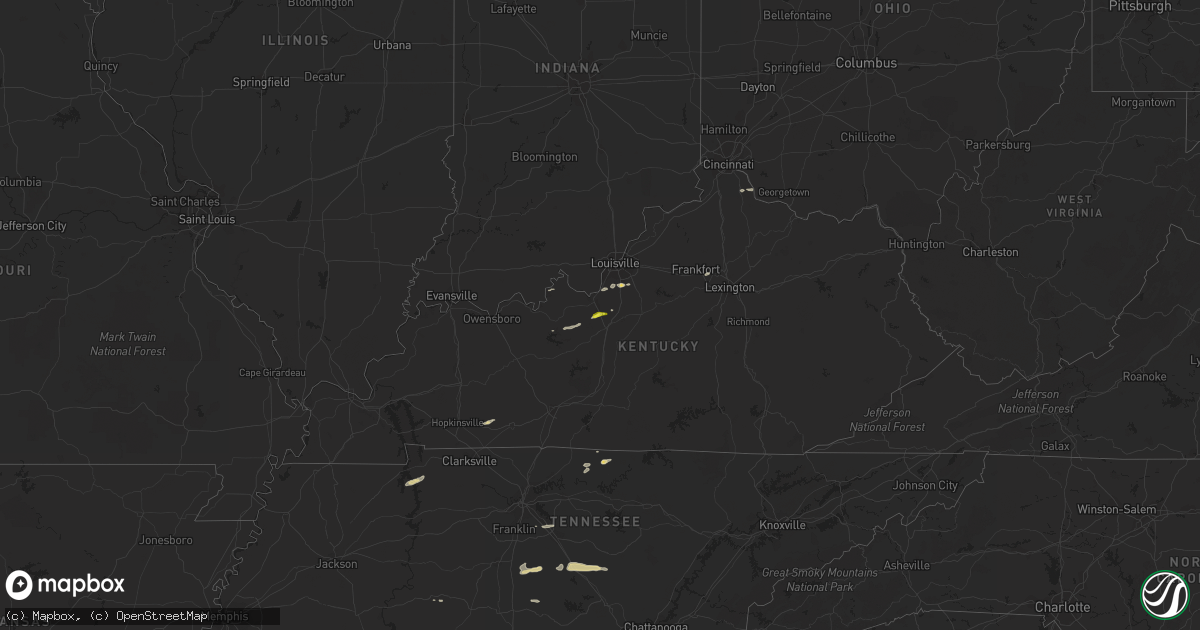 Hail map on December 17, 2012