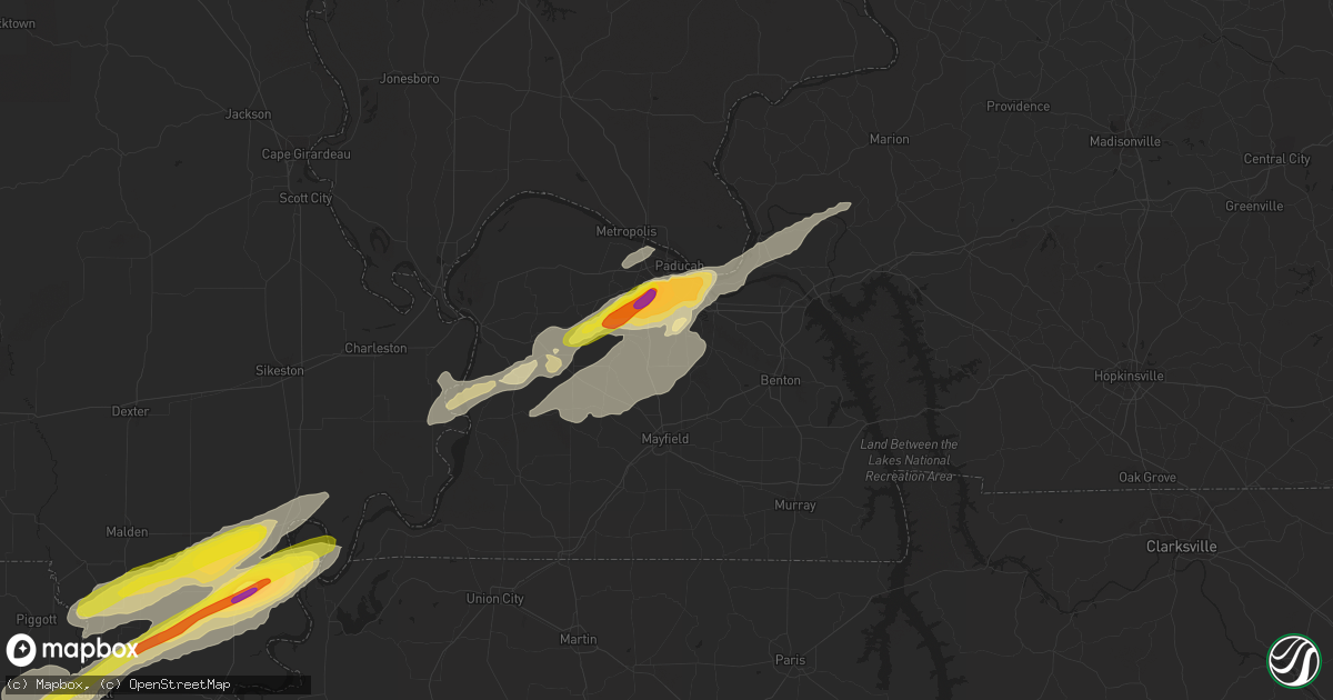 Hail map in Boaz, KY on December 17, 2016