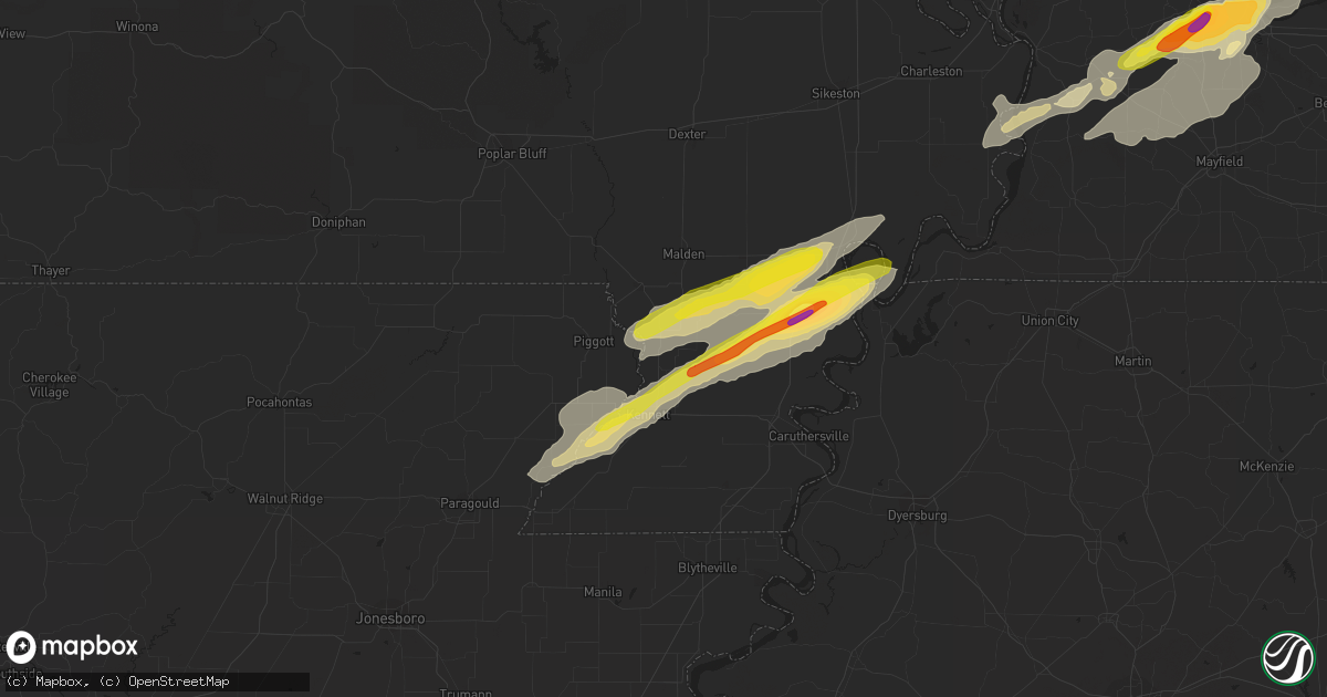 Hail map in Holcomb, MO on December 17, 2016