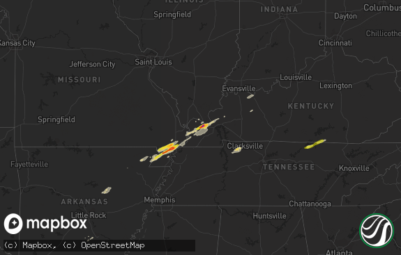 Hail map preview on 12-17-2016