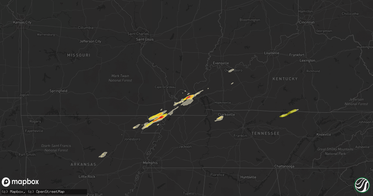 Hail map on December 17, 2016
