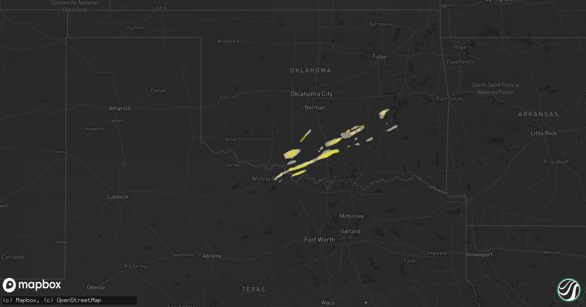Hail map on December 17, 2021