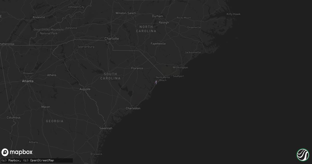 Hail map on December 17, 2023