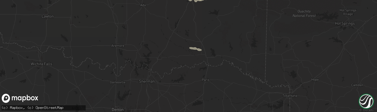 Hail map in Boswell, OK on December 17, 2024