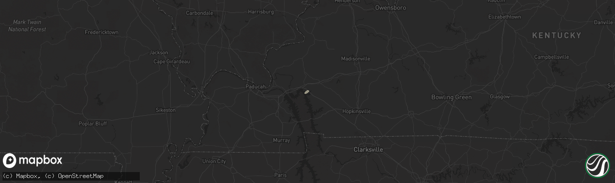 Hail map in Eddyville, KY on December 17, 2024