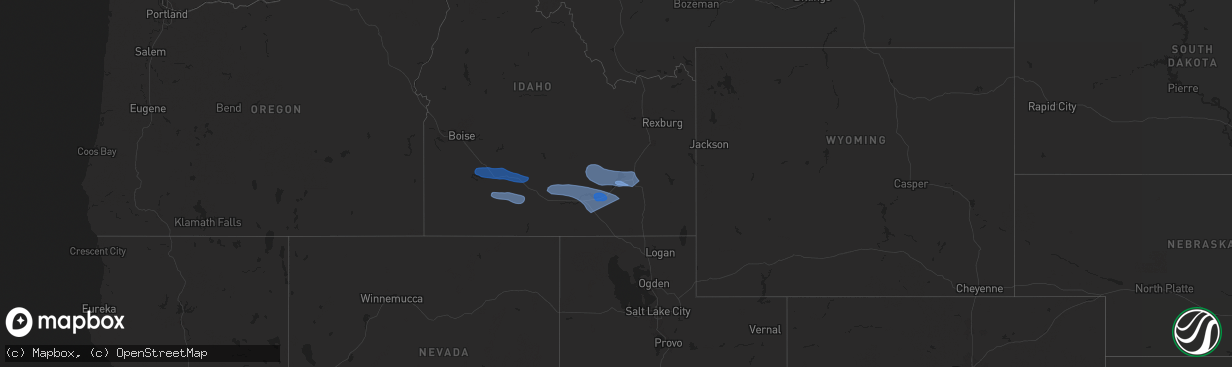 Hail map on December 17, 2025