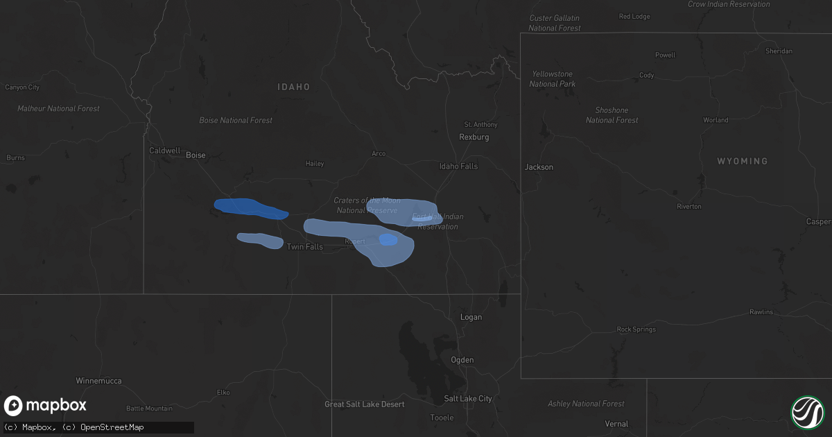 Hail map on December 17, 2025