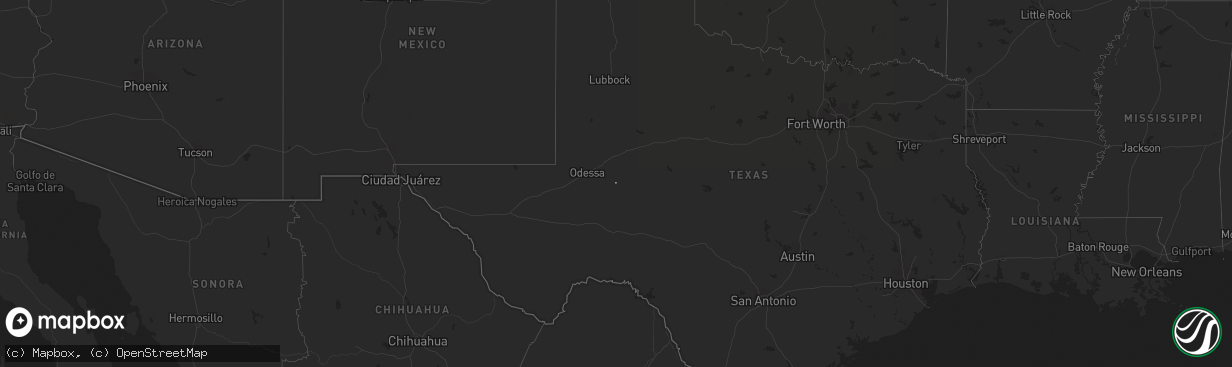 Hail map in New Mexico on December 18, 2011