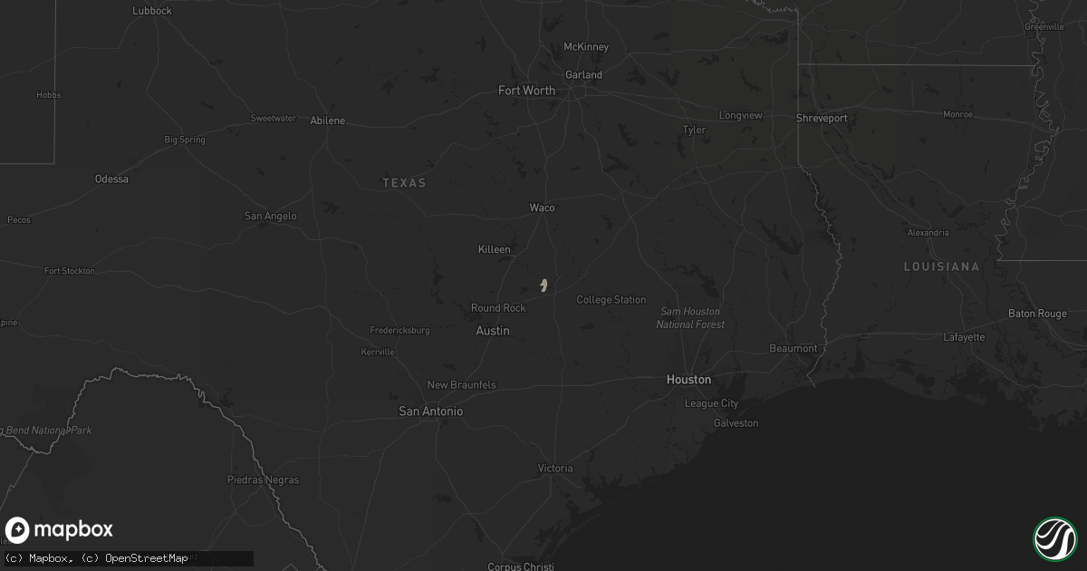 Hail map on December 18, 2014