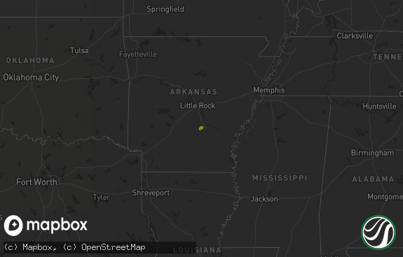 Hail map preview on 12-18-2016