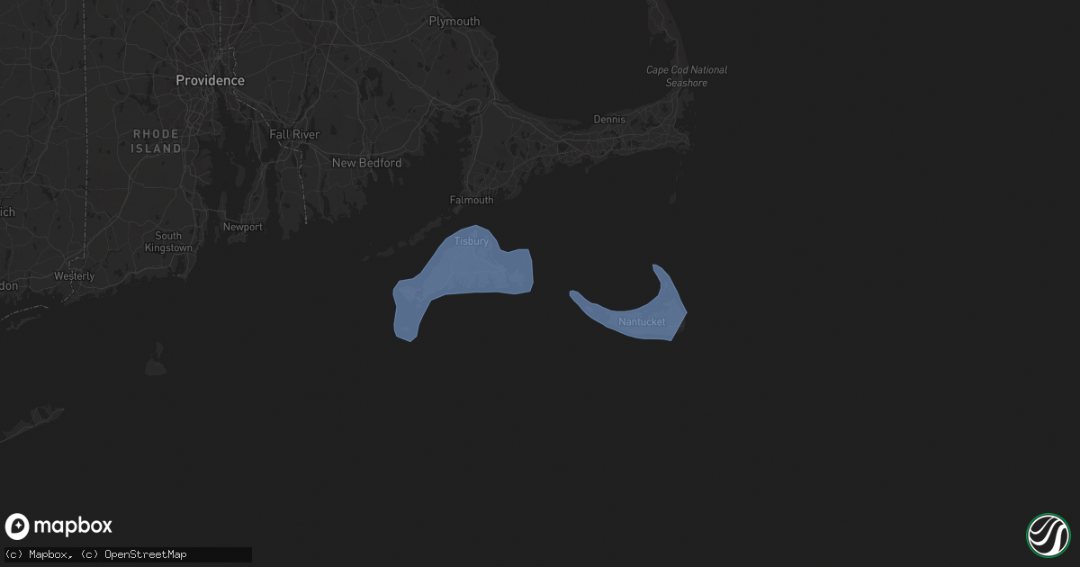 Hail map in Edgartown, MA on December 18, 2023