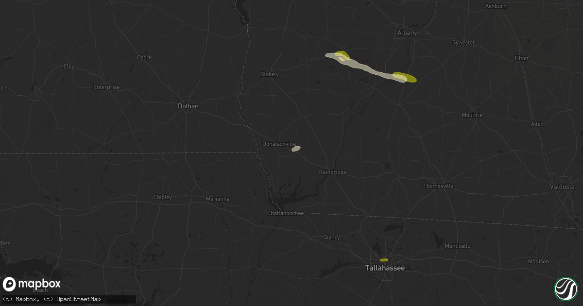 Hail map in Iron City, GA on December 18, 2024