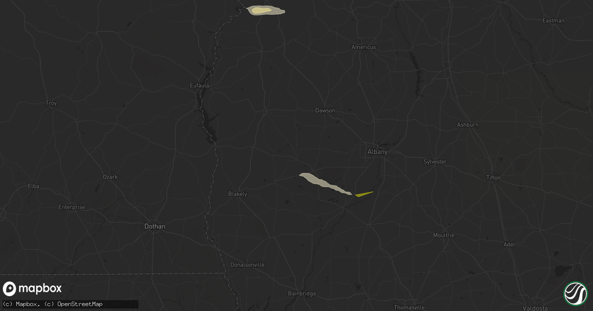 Hail map in Morgan, GA on December 18, 2024