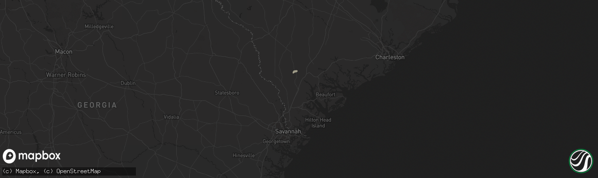 Hail map in Ridgeland, SC on December 18, 2024