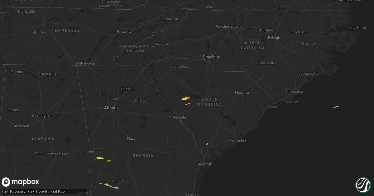 Hail map on December 18, 2024