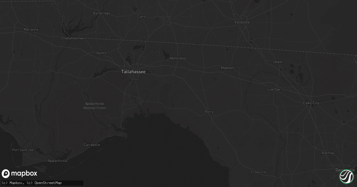 Hail map in Lamont, FL on December 18, 2025
