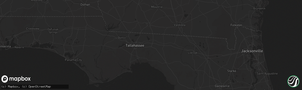 Hail map in Monticello, FL on December 18, 2025