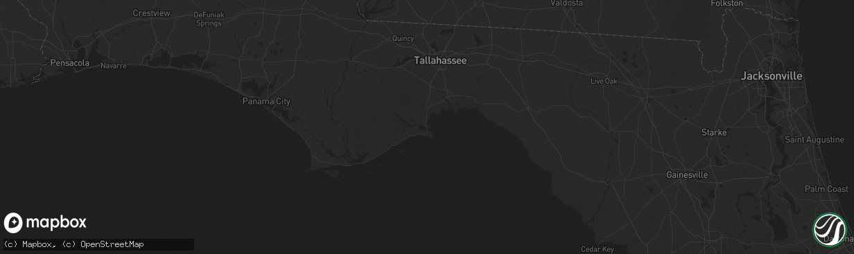 Hail map in Panacea, FL on December 18, 2025