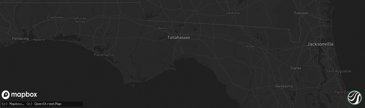 Hail map in Saint Marks, FL on December 18, 2025