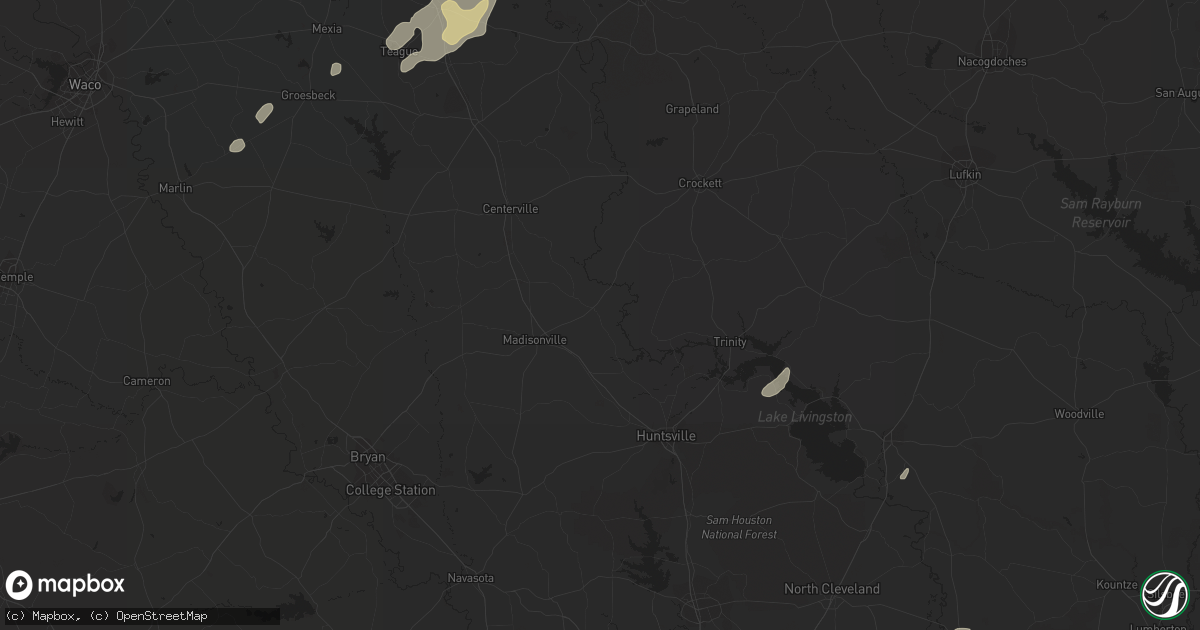 Hail map in Fairfield, TX on December 19, 2011