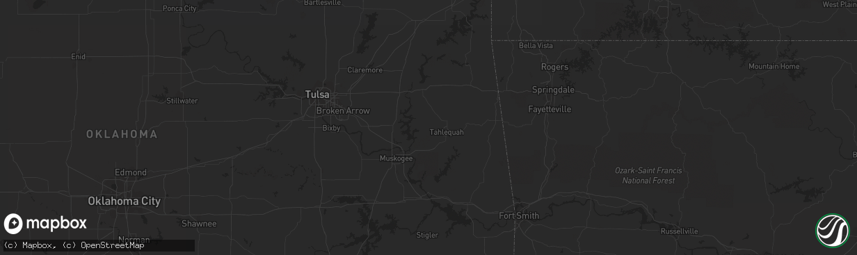 Hail map in Mcalester, OK on December 19, 2012