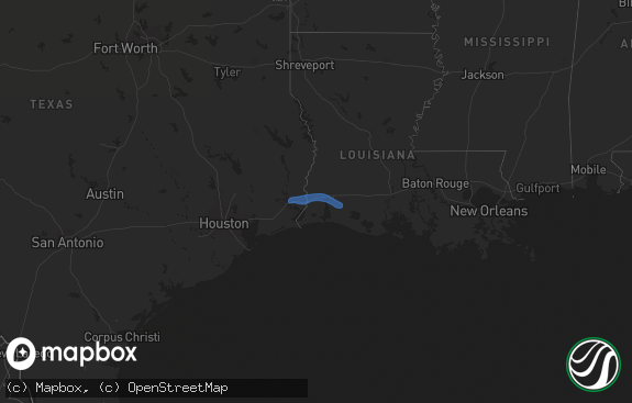 Hail map preview on 12-19-2020