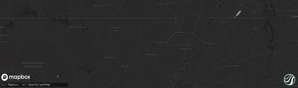 Hail map in Water Valley, KY on December 20, 2013