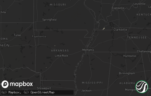 Hail map preview on 12-20-2013