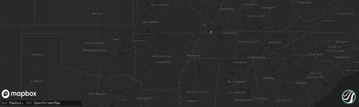 Hail map on December 20, 2013