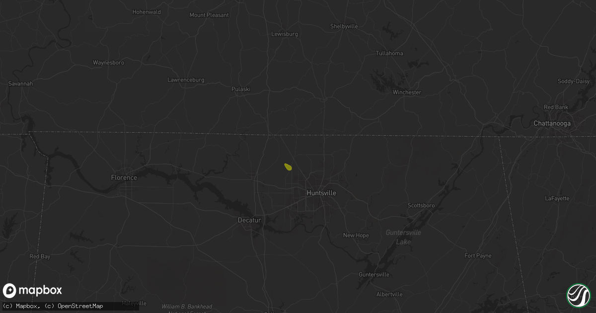 Hail map in Toney, AL on December 20, 2017