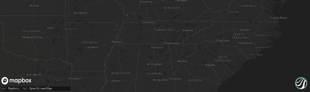 Hail map on December 20, 2017