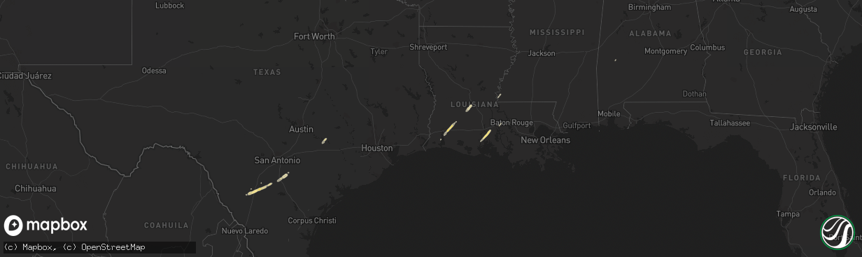 Hail map in Alabama on December 21, 2013