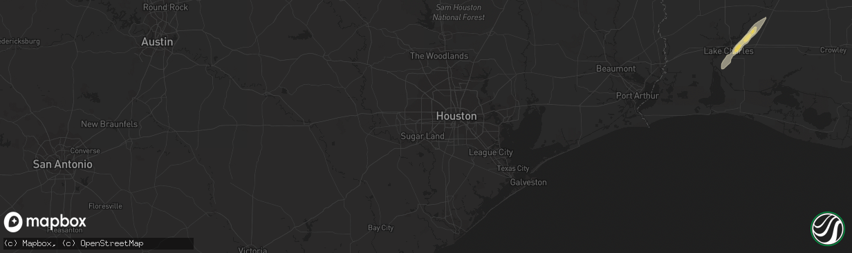 Hail map in Broussard, LA on December 21, 2013