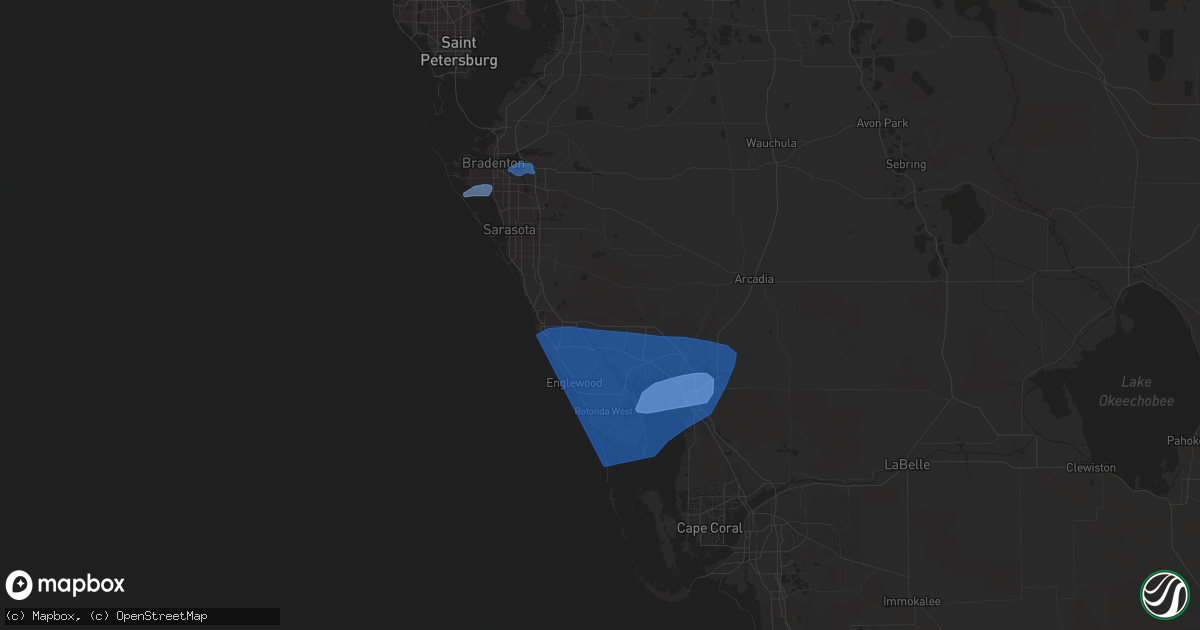 Hail map in Punta Gorda, FL on December 21, 2021