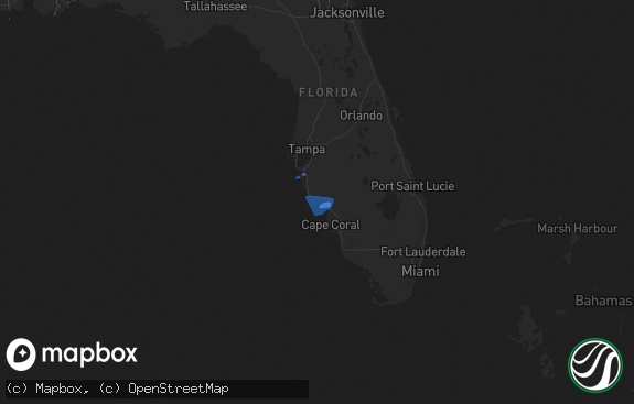 Hail map preview on 12-21-2021