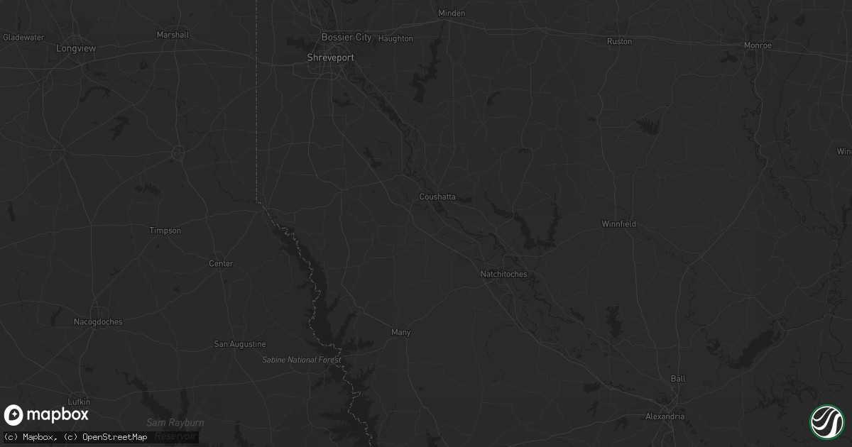 Hail map in Breaux Bridge, LA on December 22, 2015